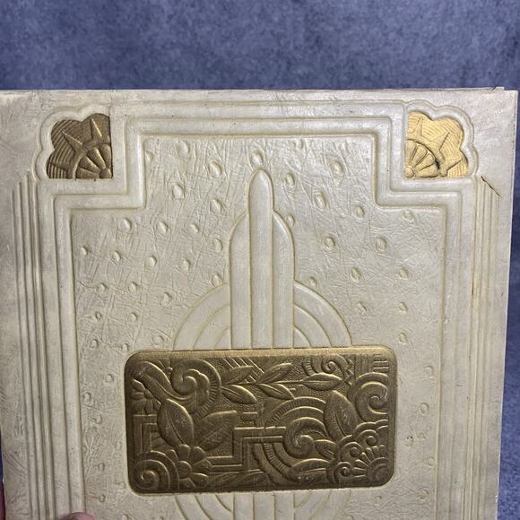 Vintage Photographs In Leather Folio, Two Hand Tinted Portraits Young Girl - Picture 6 of 9